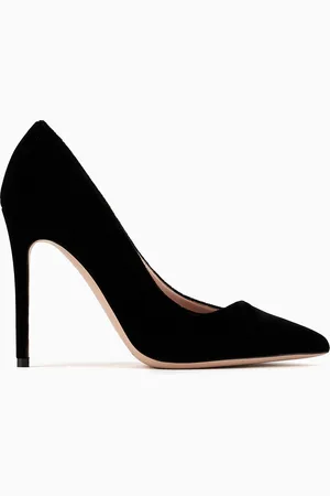 Giorgio Armani Escarpins en velours avec échancrure asymétrique
