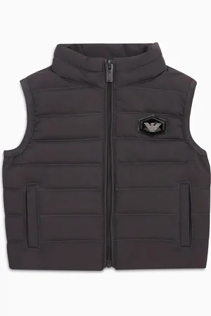 Emporio Armani Doudoune sans manches en nylon matelassé en plume recyclée