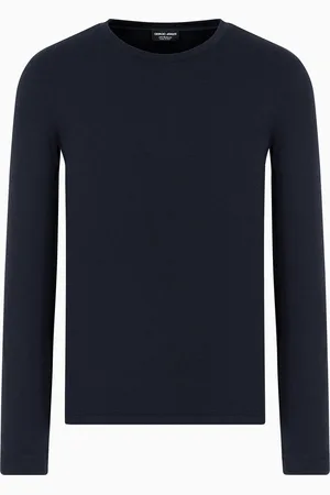 Giorgio Armani Pull ras-du-cou Icon en interlock de cachemire