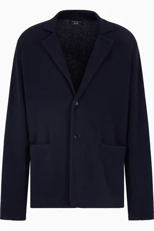 Emporio Armani Veste Icon en maille rase de pur cachemire