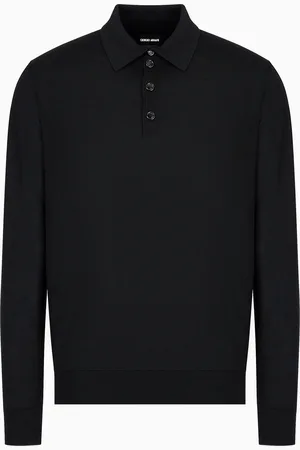 Giorgio Armani Polo à manches longues en laine vierge