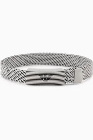Emporio Armani Bracelet en mesh en acier inoxydable