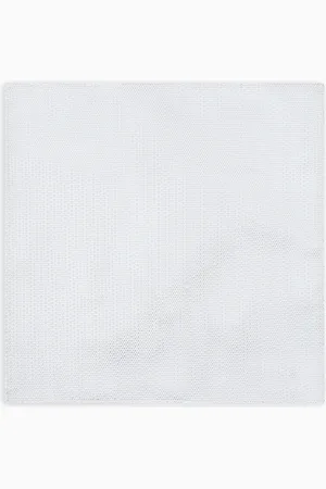 Emporio Armani Pochette de costume en pure soie avec micro motif jacquard