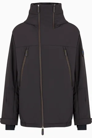 Giorgio Armani Veste de ski à capuche en tissu imperméable Neve