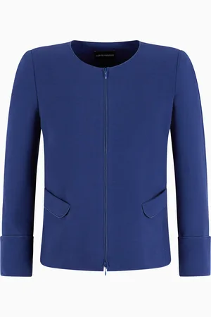 Emporio Armani Veste zippée en jersey ottoman
