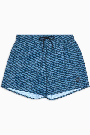 Emporio Armani Short de bain en tissu recyclé avec petit aigle ASV