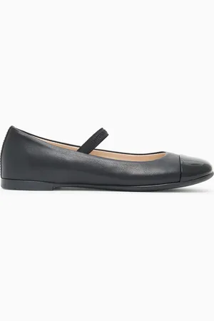 Emporio Armani Ballerines en cuir nappa avec bout en cuir verni