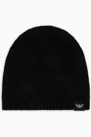 Emporio Armani Bonnet en pur cachemire côtelé