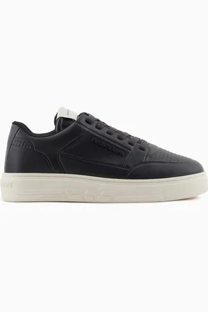 Emporio Armani Sneakers en cuir avec détails pailletés thermoformés