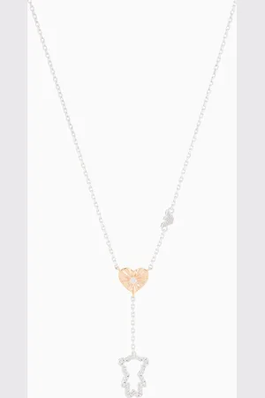 Emporio Armani Collier avec pendentif en Y en argent sterling bicolore