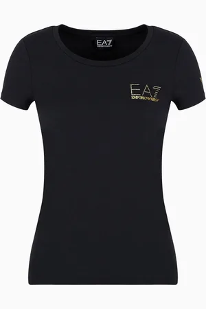 EA7 T-shirt à col rond Evolution en mélange de coton et modal stretch