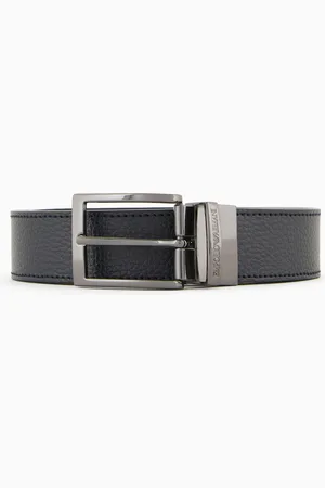 Emporio Armani Ceinture réversible en cuir à imprimé liégé