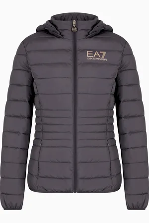 EA7 Veste matelassée Core Lady en tissu technique recyclé avec capuche