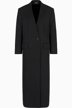Emporio Armani Manteau à fermeture portefeuille en tissu double de laine compacte