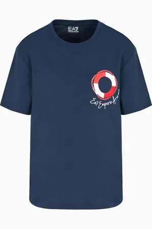 EA7 T-shirt ras-du-cou Costa Smeralda en jersey de coton
