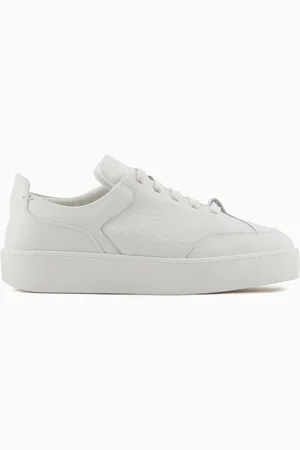 Emporio Armani Sneakers en cuir avec imprimé cerf et détail monogramme