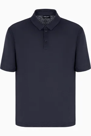 Giorgio Armani Polo à manches courtes en jersey de pur lin