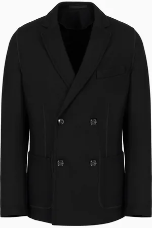 Giorgio Armani Veste croisée Icon en interlock de cachemire foulé