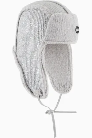 Giorgio Armani Casquette avec protège-oreilles en maille viscose et cachemire mélangé Neve