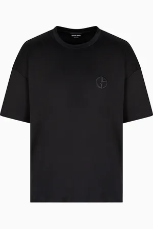 Giorgio Armani T-shirt ras-du-cou oversize en interlock de coton biologique
