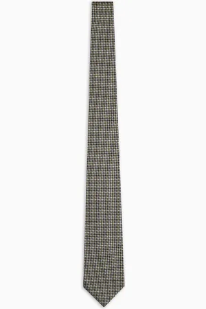 Emporio Armani Cravate en pure soie jacquard avec motif optique