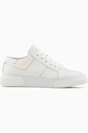 Giorgio Armani Sneakers en cuir et tissu