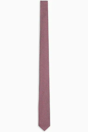 Emporio Armani Cravate en pure soie avec micro motif jacquard