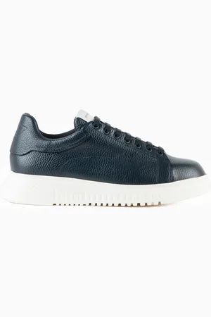 Emporio Armani Sneakers en cuir martelé