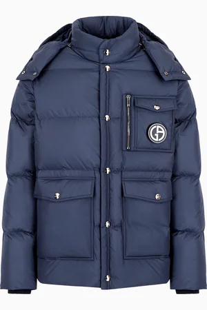 Giorgio Armani Blouson bomber à capuche garni de plume d’oie ASV