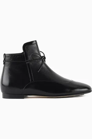 Giorgio Armani Bottines en vernis gaufré
