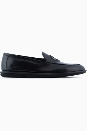Giorgio Armani Mocassins en nappa vintage avec logo brodé