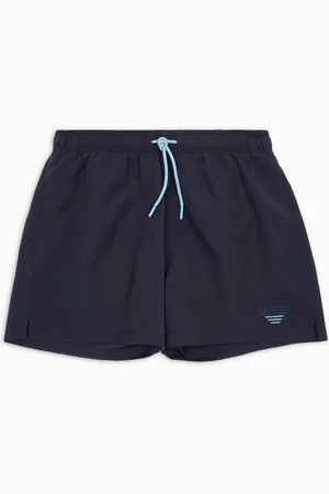 Emporio Armani Short de bain avec broderie aigle bicolore