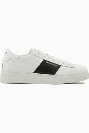 Emporio Armani Sneakers en cuir avec détail logotypé
