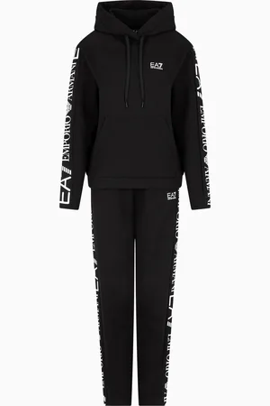 EA7 Survêtement en jersey de coton stretch avec logo