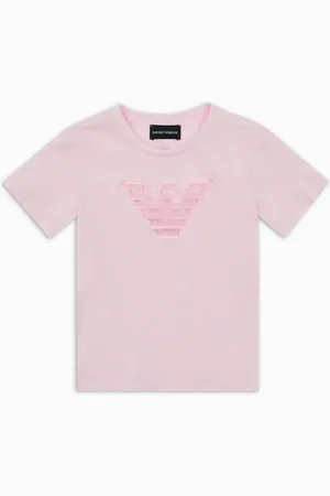 Emporio Armani T-shirt en jersey avec broderie aigle et détails ASV