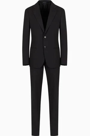 Giorgio Armani Costume à simple boutonnage gamme Soho en sergé de laine