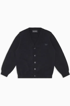 Emporio Armani Cardigan à col en V en laine mélangée