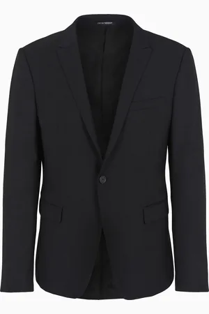 Emporio Armani Veste à simple boutonnage en laine vierge