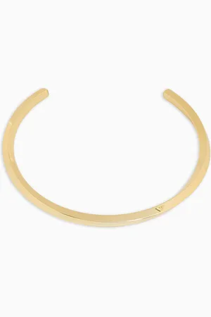 Emporio Armani Collier ras de cou en laiton doré