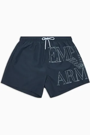 Emporio Armani Short de bain en tissu recyclé avec logo ASV audacieux ASV