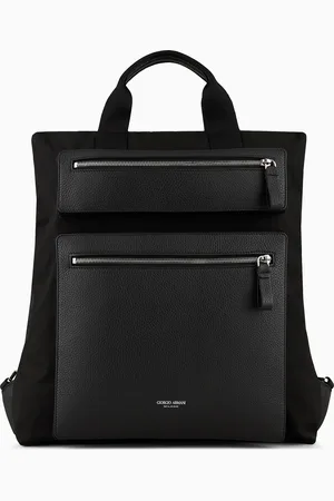 Giorgio Armani Sac cabas convertible en nylon et cuir grainé ASV