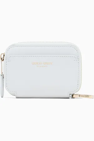 Giorgio Armani Mini portefeuille zippé en cuir