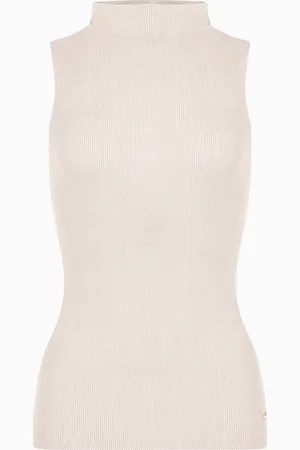 Emporio Armani Top en maille à fines côtes Dawn to Dusk