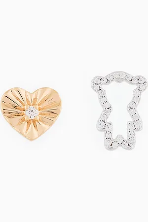 Emporio Armani Boucles d’oreilles boutons en argent sterling bicolore