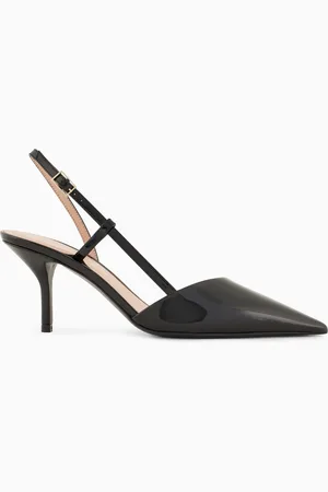 Giorgio Armani Escarpins slingback en cuir verni