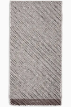 Giorgio Armani Écharpe en soie plissée