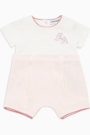 Emporio Armani Barboteuse en jersey avec logo EA