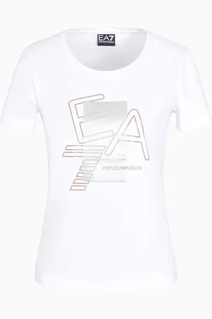 EA7 T-shirt ras-du-cou Logo Series en coton stretch