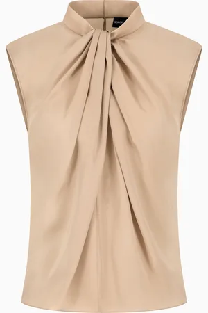 Giorgio Armani Blouse en double georgette de soie lavée