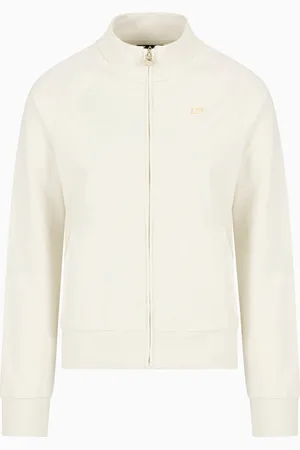 EA7 Sweat-shirt façon cardigan Core Lady en coton stretch